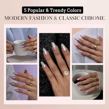 BTArtbox Chrome Nails Press On Kits for Beautiful Nails