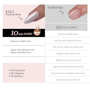 BTArtbox Chrome Nails Press On Kits for Beautiful Nails