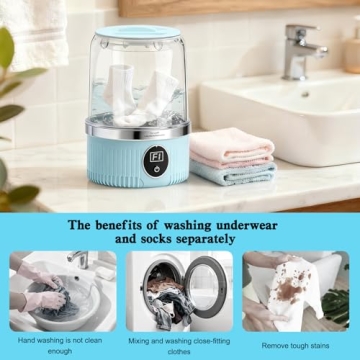 KiiDAS Portable Mini Washing Machine - Compact & Cordless