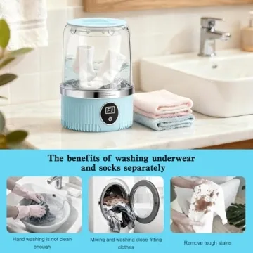 KiiDAS Portable Mini Washing Machine - Compact & Cordless