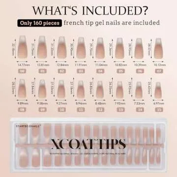 High-Quality BTArtboxnails Coffin French Tip Press-Ons