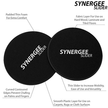 Synergee Jet Black Core Sliders for Effective Core Workouts