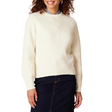 Amazon Essentials Women's Crew Neck Rib Sweater - Soft, Stylish & Versatile