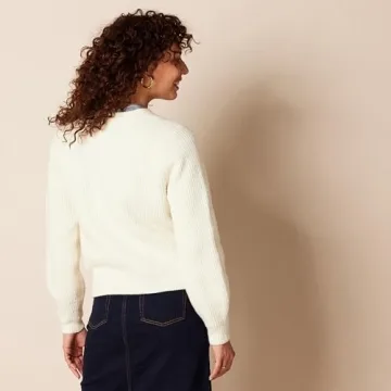 Amazon Essentials Women's Cozy Crew Neck Rib Sweater