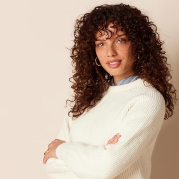 Amazon Essentials Women's Cozy Crew Neck Rib Sweater