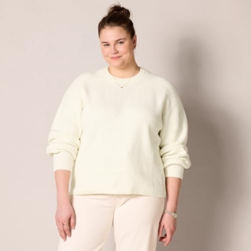 Amazon Essentials Women's Cozy Crew Neck Rib Sweater