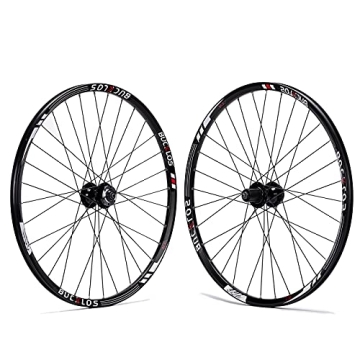 BUCKLOS Mountain Bike Wheelset 26/27.5/29 Inch, Aluminum Alloy Rim 32H Disc Brake MTB Wheelset, Quic...
