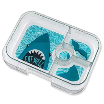 Yumbox Panino Leakproof Bento Lunch Box Container for Kids & Adults (Surf Blue Shark)