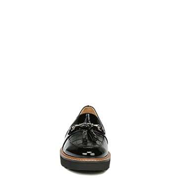 Naturalizer Womens Estelle Slip-ons Black Shiny 6.5 M