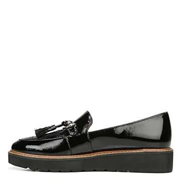 Naturalizer Womens Estelle Slip-ons Black Shiny 6.5 M