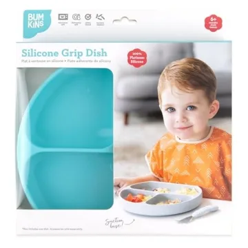 Bumkins Silicone Grip Dish Suction Plate for Toddlers