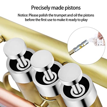 Rowell Trumpet Professional Bb Trumpet Set for All Levels