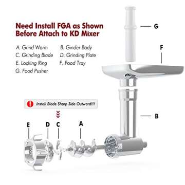 Meat Grinder Attachment for KitchenAid Mixers - Versatile Superiority