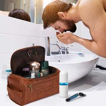 Easycosy Personalized Toiletry Bag for Men - Travel Essential