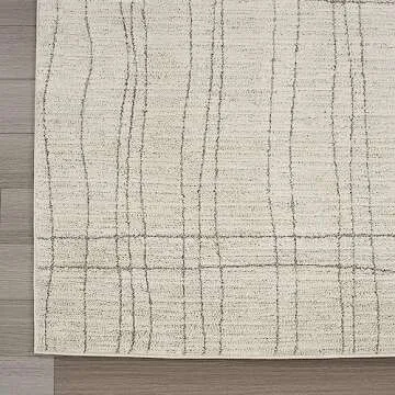 Nourison Santa Cruz Ivory Grey Area Rug 7'10" x 9'10"