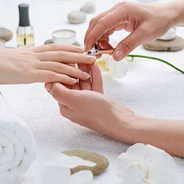 Mudder 3 Packs Cuticle Nippers Cutter Tool Stainless Steel Nail Cuticle Trimmer Remover with Pointed Blade Scissors Pedicure Manicure Tool for Fingernails Nails Care and Toenails(Rose Gold)