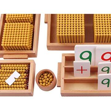Kghios Montessori Golden Beads Math Game for Kids