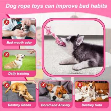 Vivifying Durable Dog Rope Toys for Teeth Cleaning