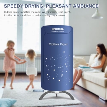 Portable Clothes Dryer - Upgraded 900W Fast-Drying for Large Loads of Clothes & Shoes | Compact Mini...