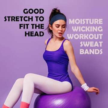 Stylish Lotus78 12 Wide Non-Slip Headbands for Women