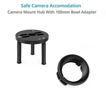 Camtree Gripper G-10 Car Suction Mount for DSLR Video Camera. Suction Cups with Quick Lock Mechanism. 100mm Bowl Adapter & 360° Rotation Clamps Included. Payload up to 10kg / 22lb. (C-G-10)