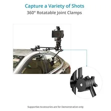 Camtree Gripper G-10 Car Suction Mount for DSLR Video Camera. Suction Cups with Quick Lock Mechanism. 100mm Bowl Adapter & 360° Rotation Clamps Included. Payload up to 10kg / 22lb. (C-G-10)