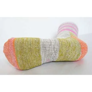 SEOULSTORY7 5Pack Women's Multi Performance Padded Hiking/Outdoor Crew Socks 5Pack Assortment Solid3P /Stripe2P Medium