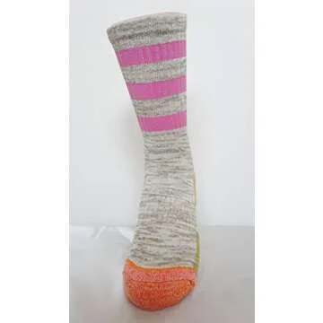 SEOULSTORY7 5Pack Women's Multi Performance Padded Hiking/Outdoor Crew Socks 5Pack Assortment Solid3P /Stripe2P Medium