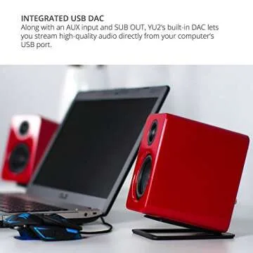 Kanto YU2GR Compact PC Gaming Desktop Speakers