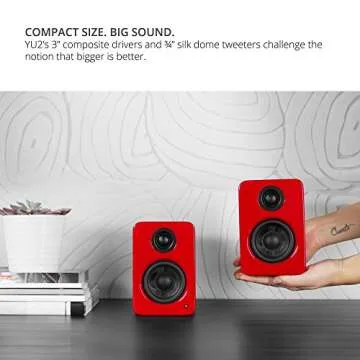 Kanto YU2GR Compact PC Gaming Desktop Speakers