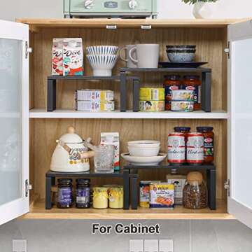 YMYNY Cabinet Shelf Organizer - Versatile Kitchen Storage Solution