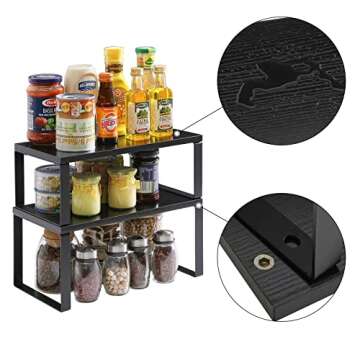 YMYNY Cabinet Shelf Organizer - Versatile Kitchen Storage Solution