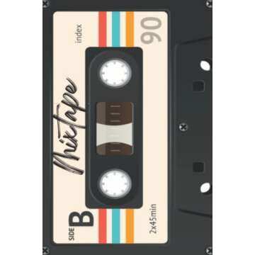 Mixtape Notebook Retro Mixtape Journal Diary Planner - I Love the 80's 90's Lovers Gifts Under 10 St...