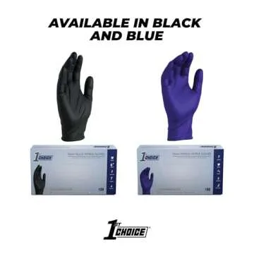 1st Choice Nitrile Disposable Gloves - Latex Free, Durable & Comfortable