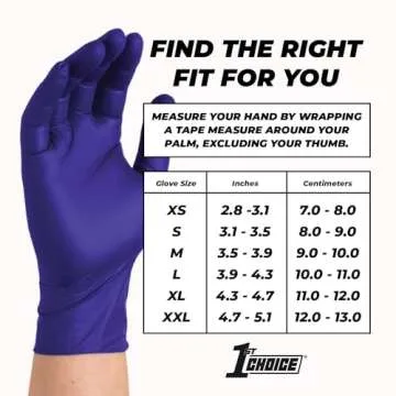 1st Choice Nitrile Disposable Gloves - Latex Free, Durable & Comfortable