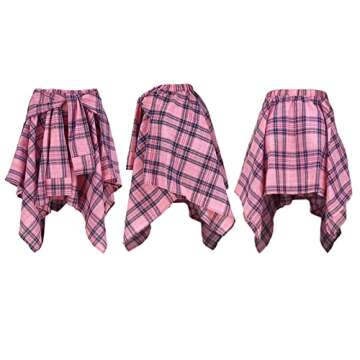 Stylish Handkerchief Skirt for Women - Plaid Mini Skirt