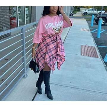 Stylish Handkerchief Skirt for Women - Plaid Mini Skirt