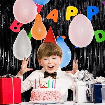 Black Tinsel Foil Fringe Curtains for Parties