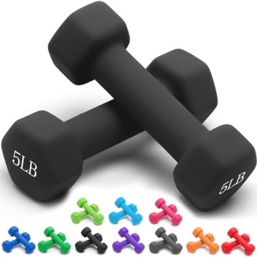 Portzon Neoprene Dumbbells Set in 10 Colors for Home Workouts