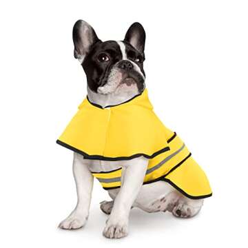 HDE Dog Raincoat Hooded Slicker Poncho for Small to X-Large Dogs and Puppies - Durable Yellow