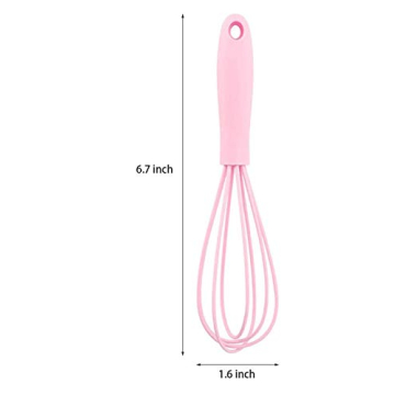 LAPXSNZD 5 Pcs Colorful Silicone Whisk Set for Baking