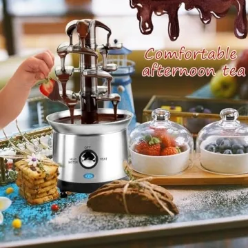 ZEVELOO Stainless Steel Electric Chocolate Fountain for Parties
