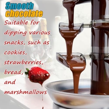 ZEVELOO Stainless Steel Electric Chocolate Fountain for Parties