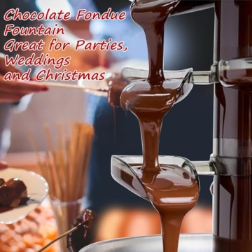 ZEVELOO Stainless Steel Electric Chocolate Fountain for Parties