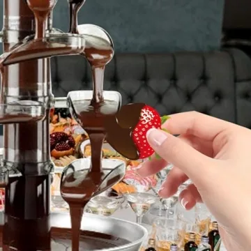ZEVELOO Stainless Steel Electric Chocolate Fountain for Parties