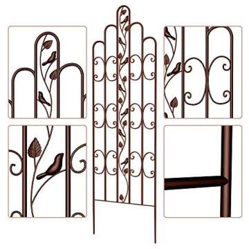 AMAGABELI GARDEN & HOME 2 Pack Large Garden Trellis 71” x 21” Heavy Duty Rustproof Brown Iron Plant Trellis for Potted Plant Support Tall Wall Metal Trellis for Rose Vine Vegetable Cucumber