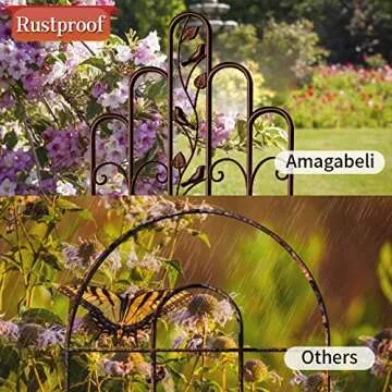AMAGABELI GARDEN & HOME 2 Pack Large Garden Trellis 71” x 21” Heavy Duty Rustproof Brown Iron Plant Trellis for Potted Plant Support Tall Wall Metal Trellis for Rose Vine Vegetable Cucumber