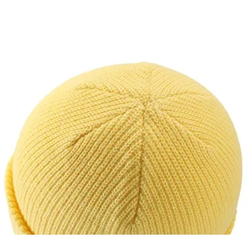 Connectyle Classic Men's Warm Winter Hats Acrylic Knit Cuff Beanie Cap Daily Beanie Hat (Light Yellow)
