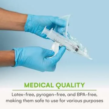 Care Touch 60mL Syringe with Catheter Tip, 50 Large Medicine Syringes for Liquids, 60 ml Plastic Syringe - Feeding Syringe - Disposable & Individually Wrapped, Great for Home Care Use