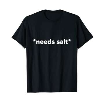 Needs Salt T-Shirt in Black & Grey - Comfortable and Stylish Casual Wear